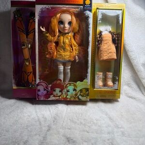 Rainbow Doll with Orange and White Outfit